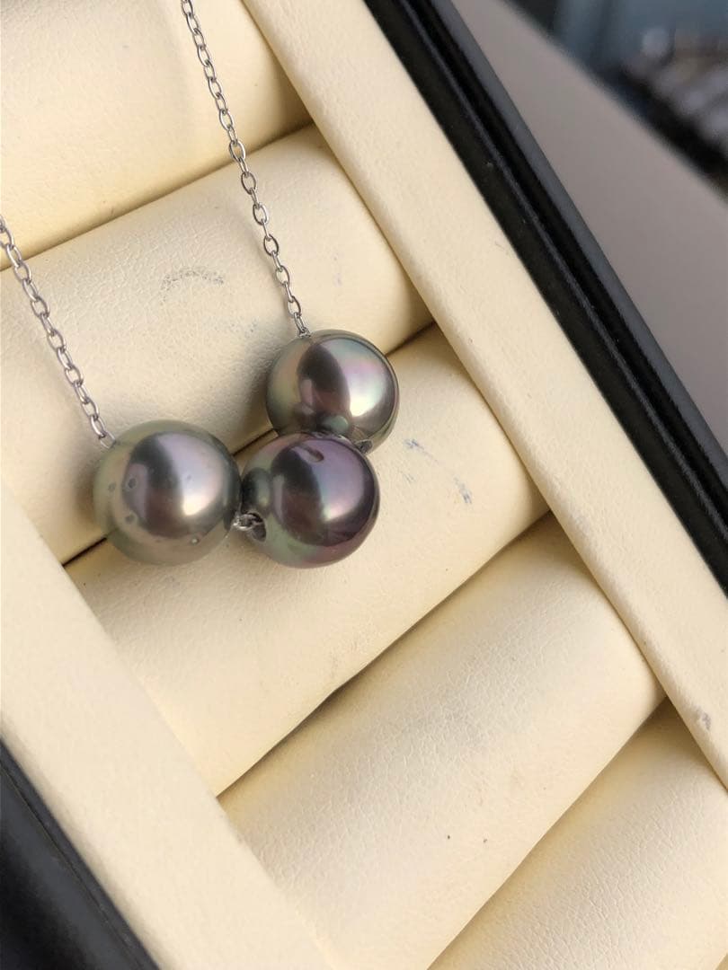 訳あり品　黒蝶真珠ネックレス　3ways PJ8