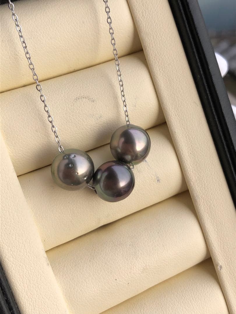 訳あり品　黒蝶真珠ネックレス　3ways PJ8