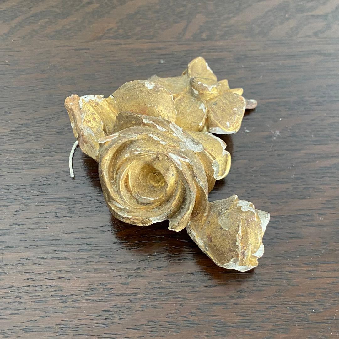 アンティーク　薔薇の装飾片