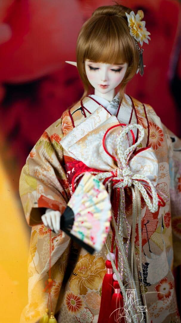 A88 BJD 1/3 ドール 衣装 花魁 和服 8点セット ハンドメイド