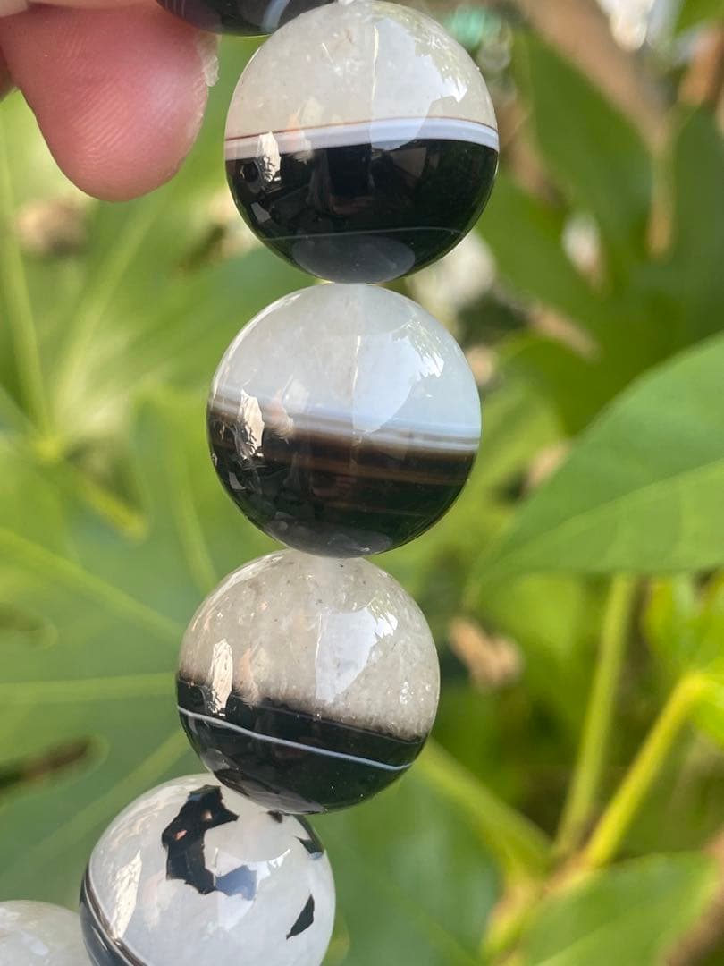 【極上】水晶共生瑪瑙20mmブレスレット 特大