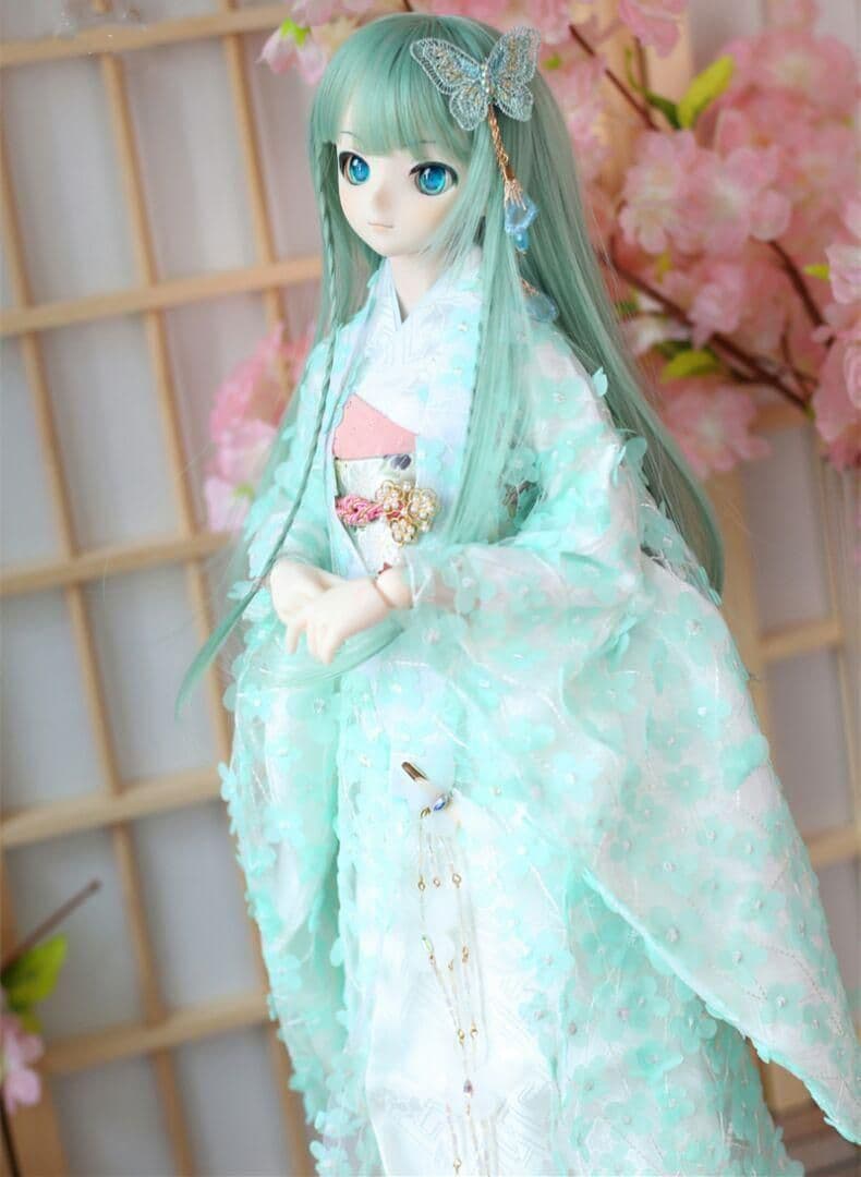 U68 BJD 1/3 ドール 衣装 和服　振袖 9点セット ハンドメイド