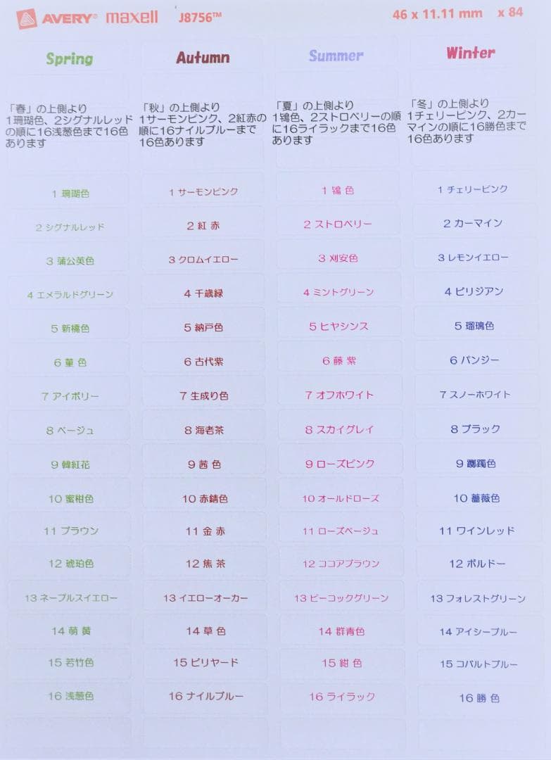 む*。様 新品・パーソナルカラー診断用 カラードレープセット 高級綿ブロード生地