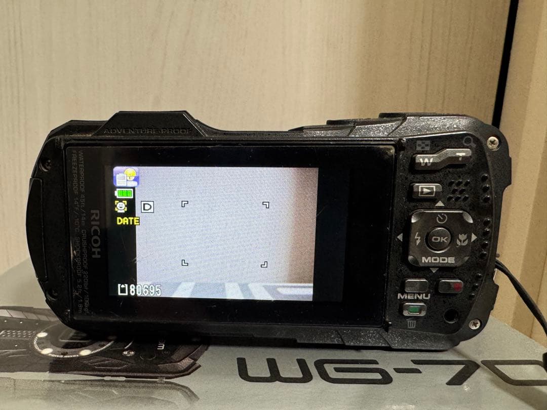 ☆RICOH リコーR03040 WG70 防水デジタルカメラ 使用頻度少ない