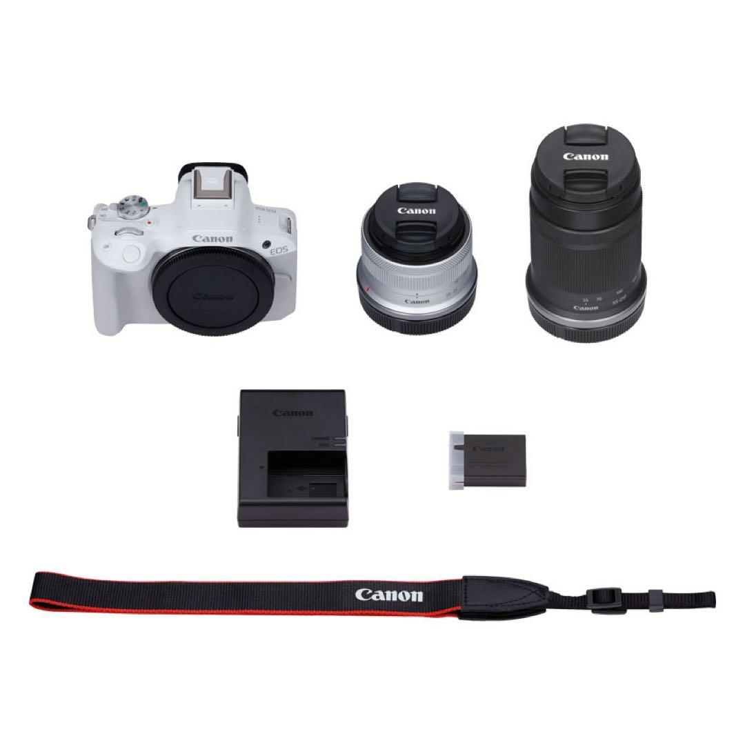 EOS R50（ホワイト）・ダブルズームキット