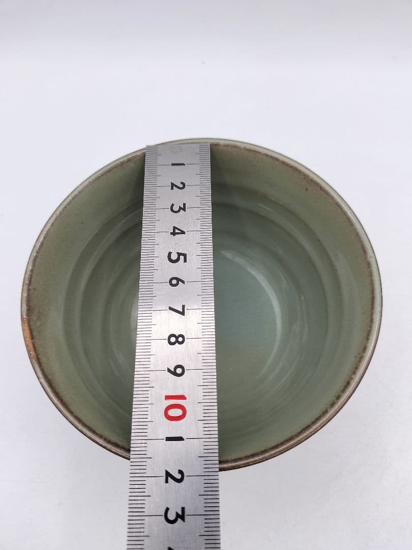 d036 数茶碗 5客 色変わり 縞 紙箱 茶道具 古物