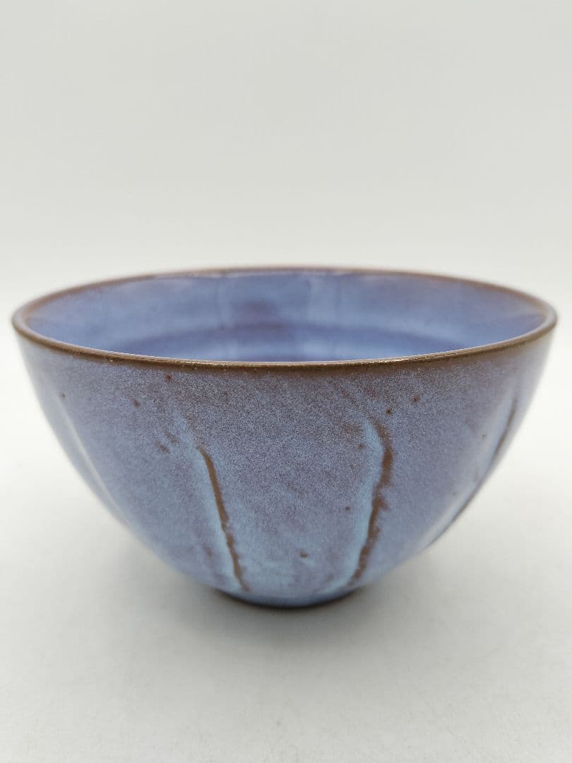 d036 数茶碗 5客 色変わり 縞 紙箱 茶道具 古物