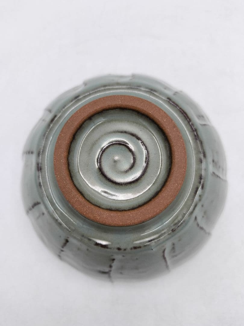 d036 数茶碗 5客 色変わり 縞 紙箱 茶道具 古物