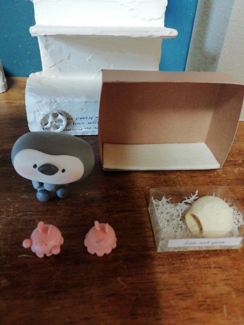 インテリア ♡( ฅ•ω•ฅ）.。.:*♡ペンギンとめんだこセット♬フィギュア