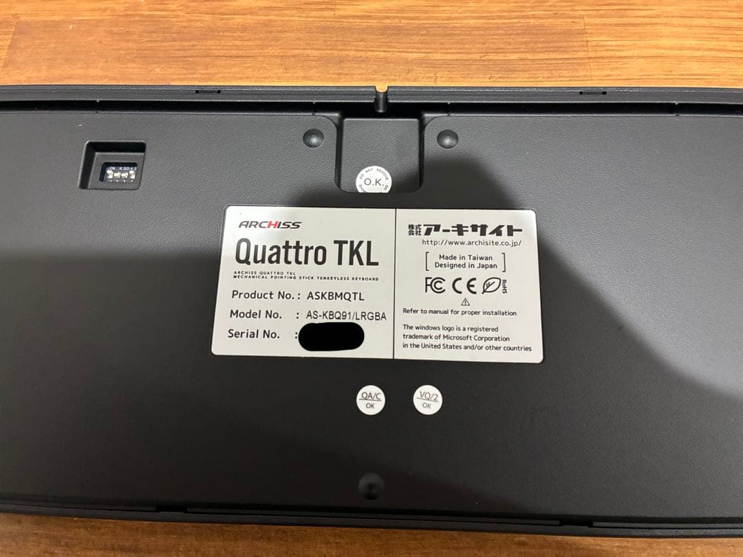 キーボード ARCHISS Quattro TKL