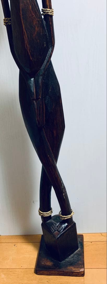 アフリカンアート 木製彫刻像 約110cm
