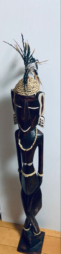 アフリカンアート 木製彫刻像 約110cm