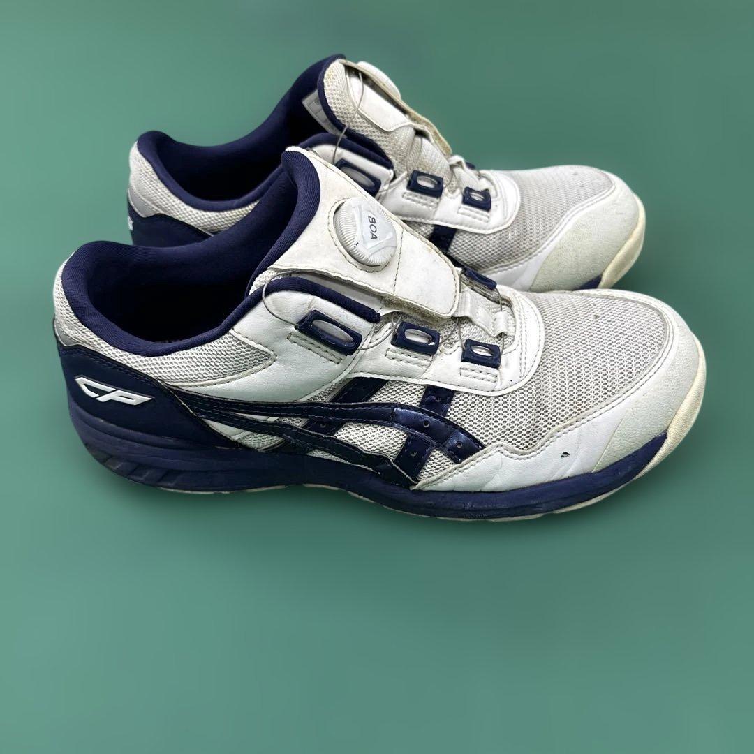 asics 安全靴 ホワイト/ネイビー