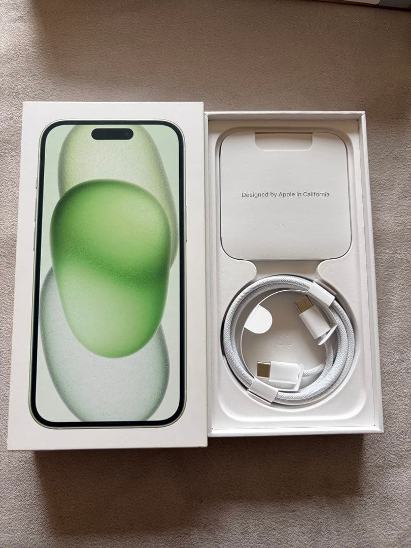 iPhone15 128GB グリーン simフリー バッテリー77%