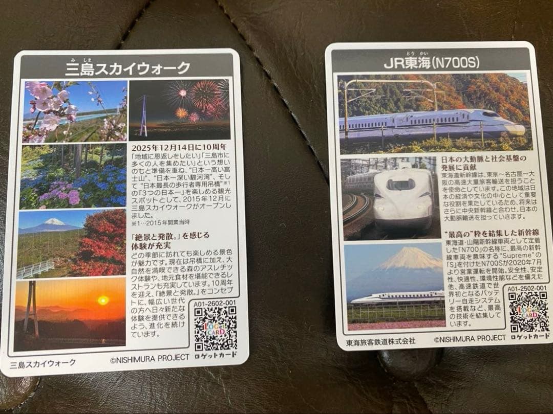 美品　ロゲットカード　三島スカイウォーク & JR東海道新幹線N700S