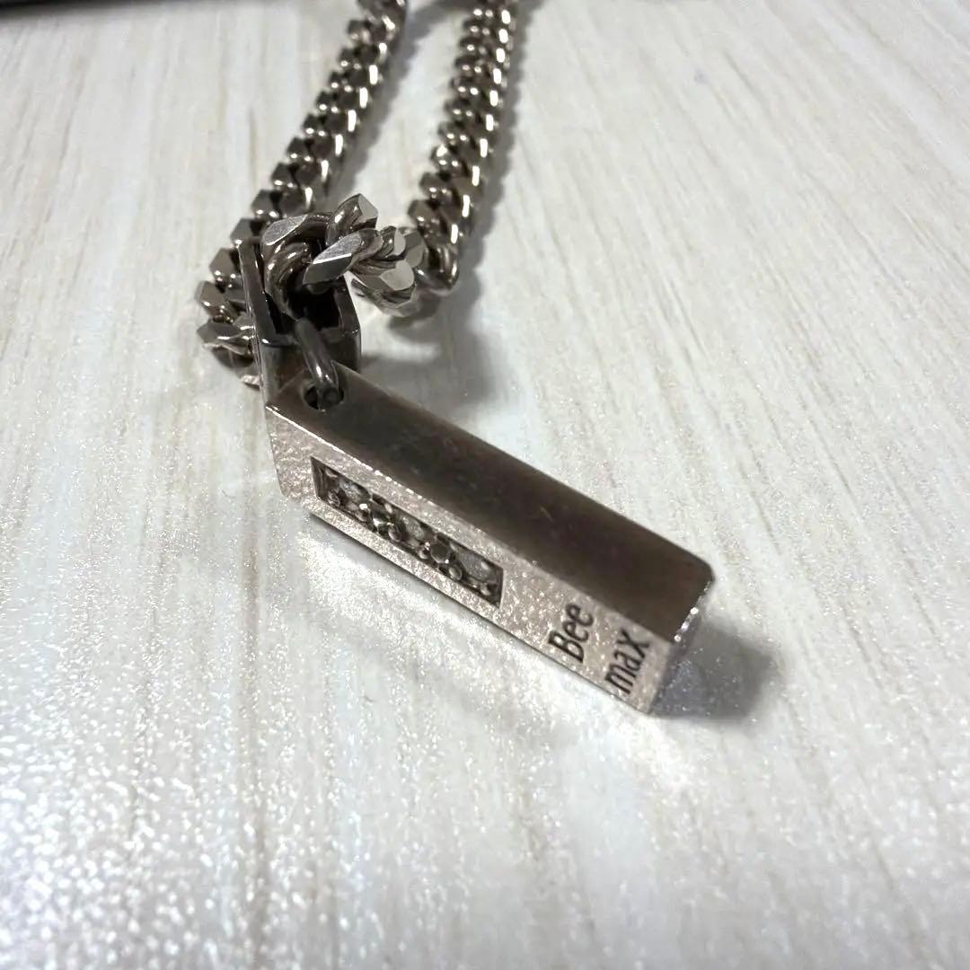 Bee max プチシルマ 3連ダイヤ ネックレス 0.10ct シルバー