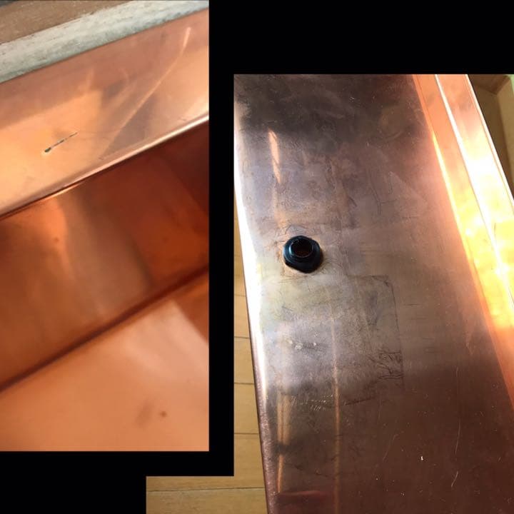 茶道具 焼杉置戸 磨き入子 桑色 ブロンズ 茶道 銅製 上質