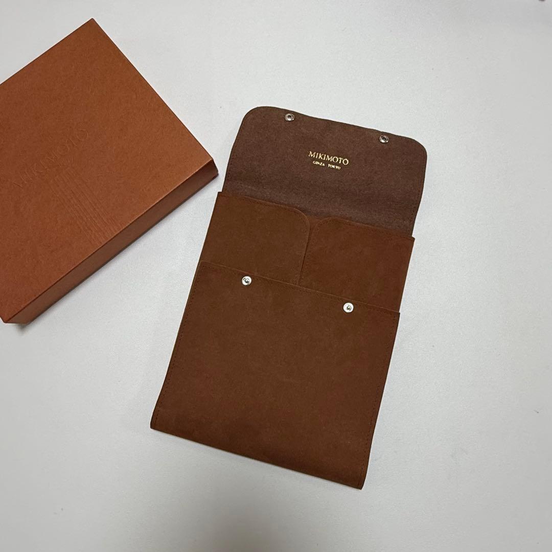 美品　ミキモト　ネックレスケース　ソフトケース　空箱　ブラウン
