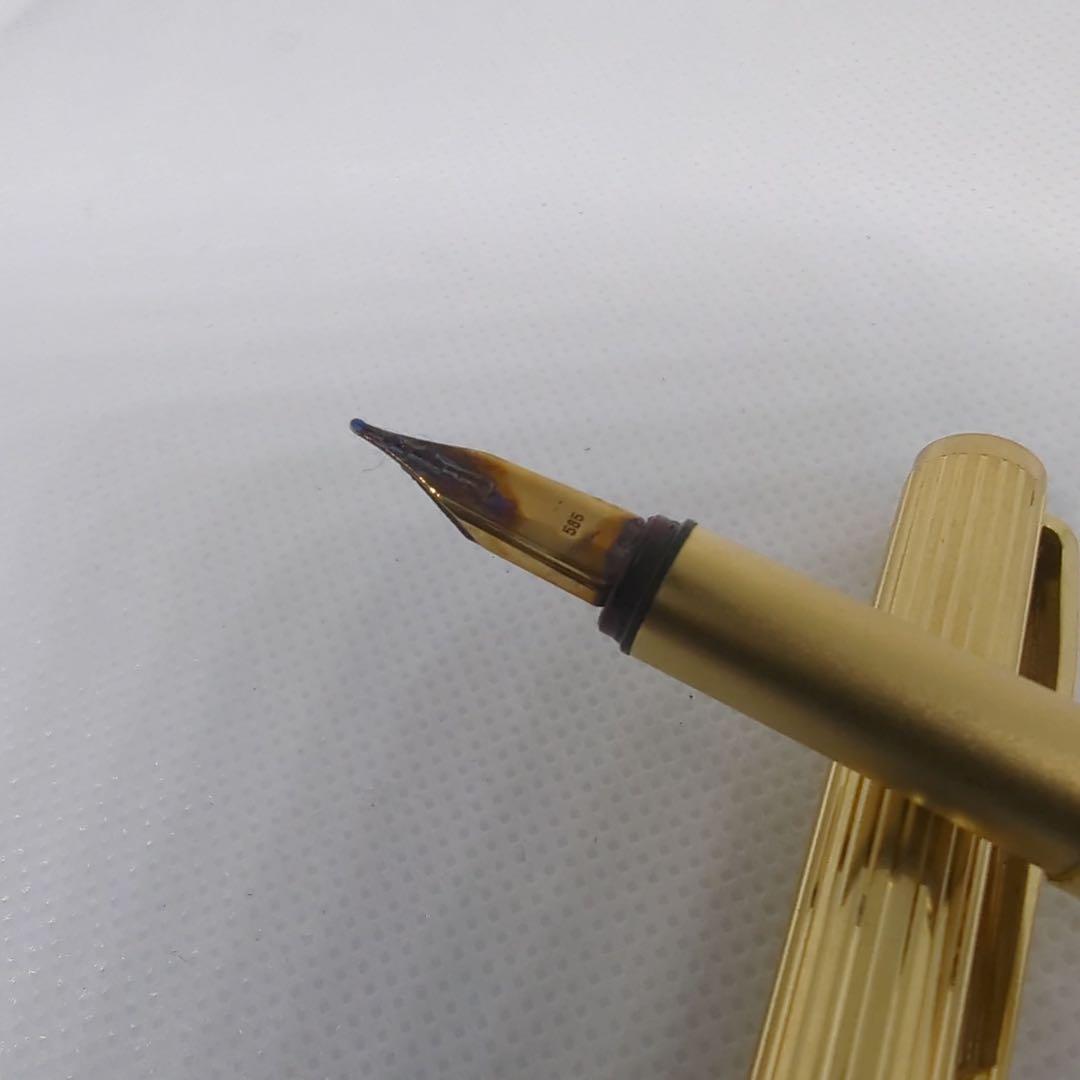 MONTBLANC モンブラン万年筆 585 ゴールド インクカートリッジ付き