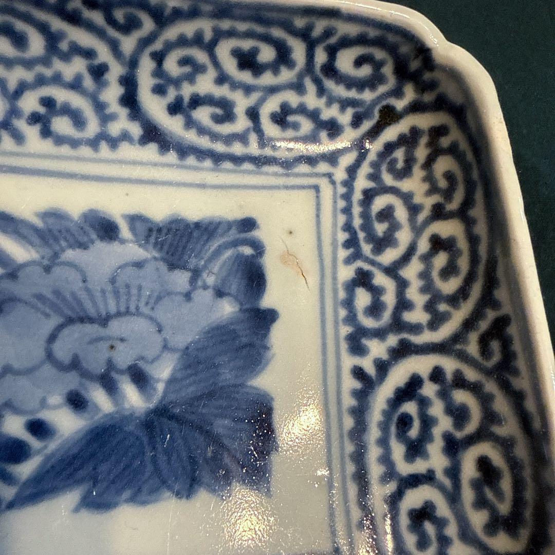 古伊万里　染付　蛸唐草　長皿