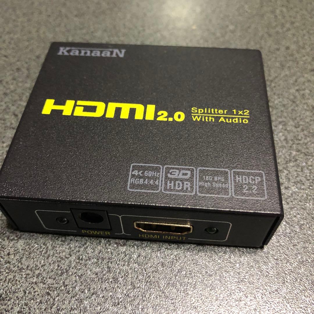 【未使用】HDMIスプリッター 1入力2出力 分配器2.0 HDR