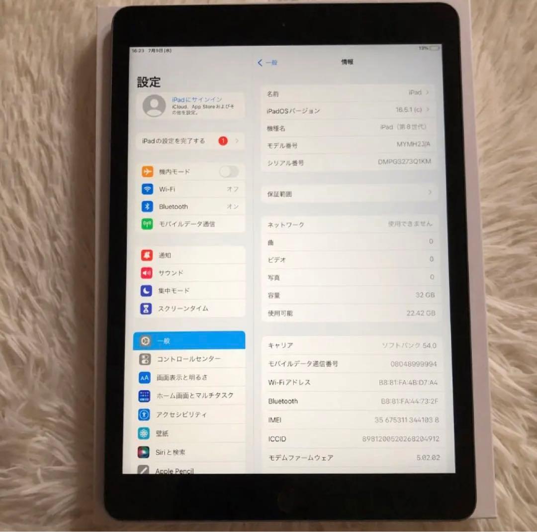 【即購入OK】iPad 第8世代 セルラーモデル【極美品】 #87 【付属品】