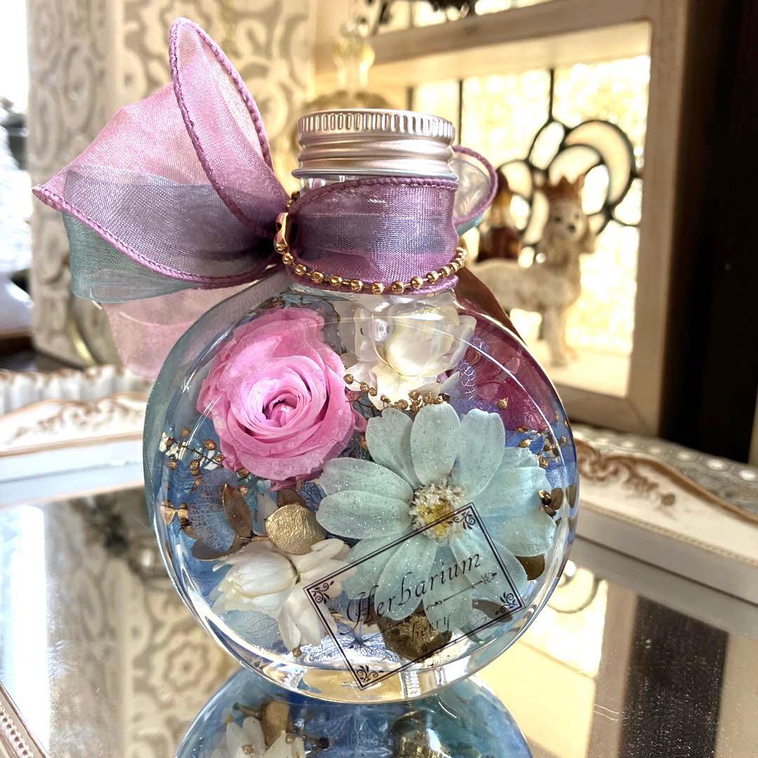 ◆ハーバリウム　222 優しいお色のネコbottle *.:。✿*゜¨゜