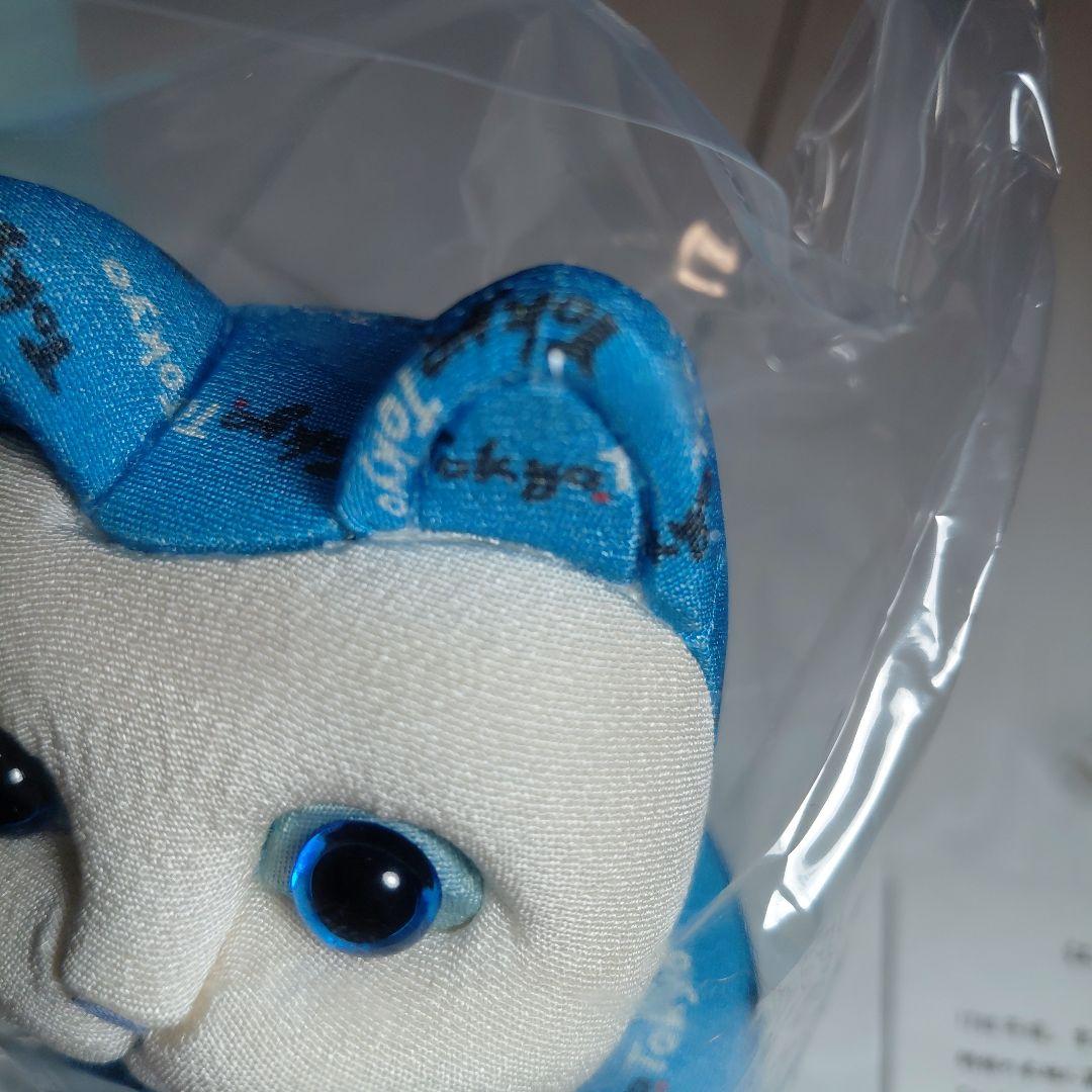 【新品未使用】江戸木目込　招き猫　柿沼人形 Tokyo柄