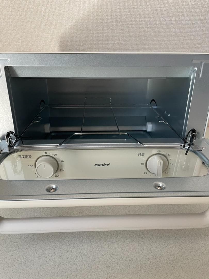 COMFEE' オーブントースター レトロ トースト4枚焼き 黒遠赤ヒーター 1