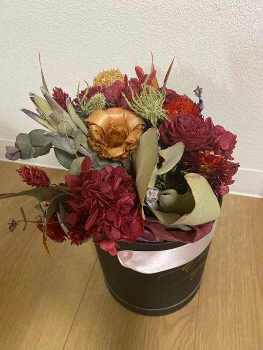 日比谷花壇　ボックス　アーティフィシャルフラワーブーケ　ウェディング　結婚式