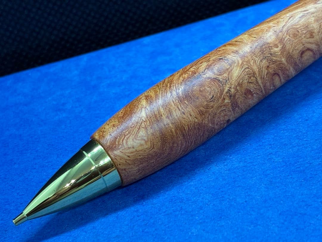 【早い者勝ち】極上花梨瘤　シャープペンシル0.5 加藤金属　ハンドメイド