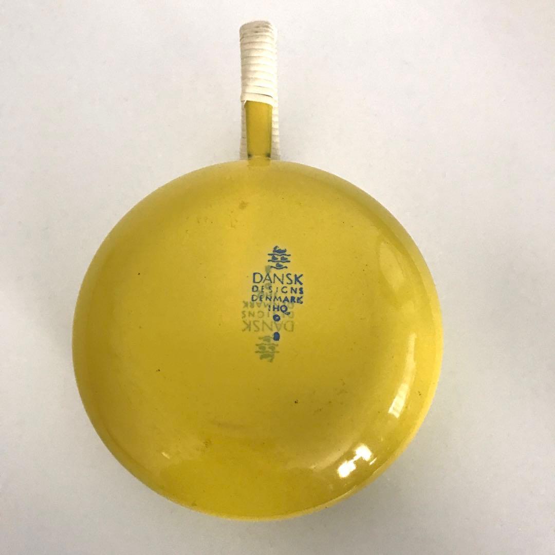 【希少】ダンスク DANSK ビンテージ 琺瑯 バターウォーマー 籐巻きハンドル