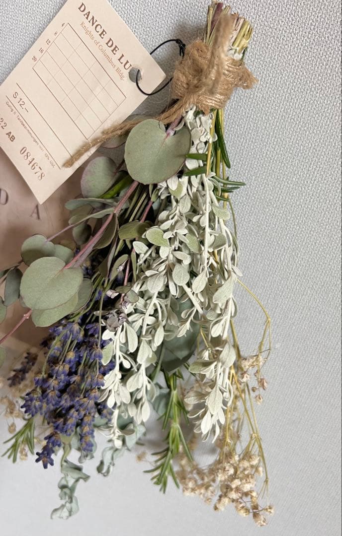 ハンドメイド ドライフラワースワッグ ユーカリ ラベンダー⋆︎*３