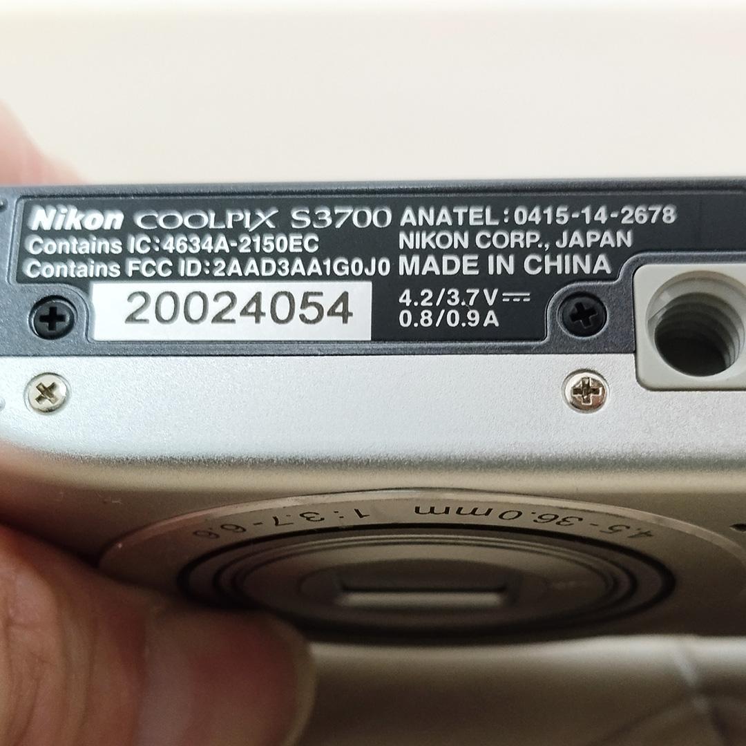 【動作確認済・32GB SD付】Nikon COOLPIX S3700 シルバー