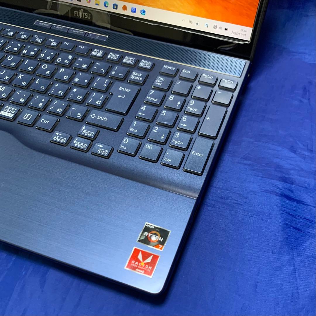 【Ryzen7・未使用office付】 富士通 ノートパソコン LifeBook