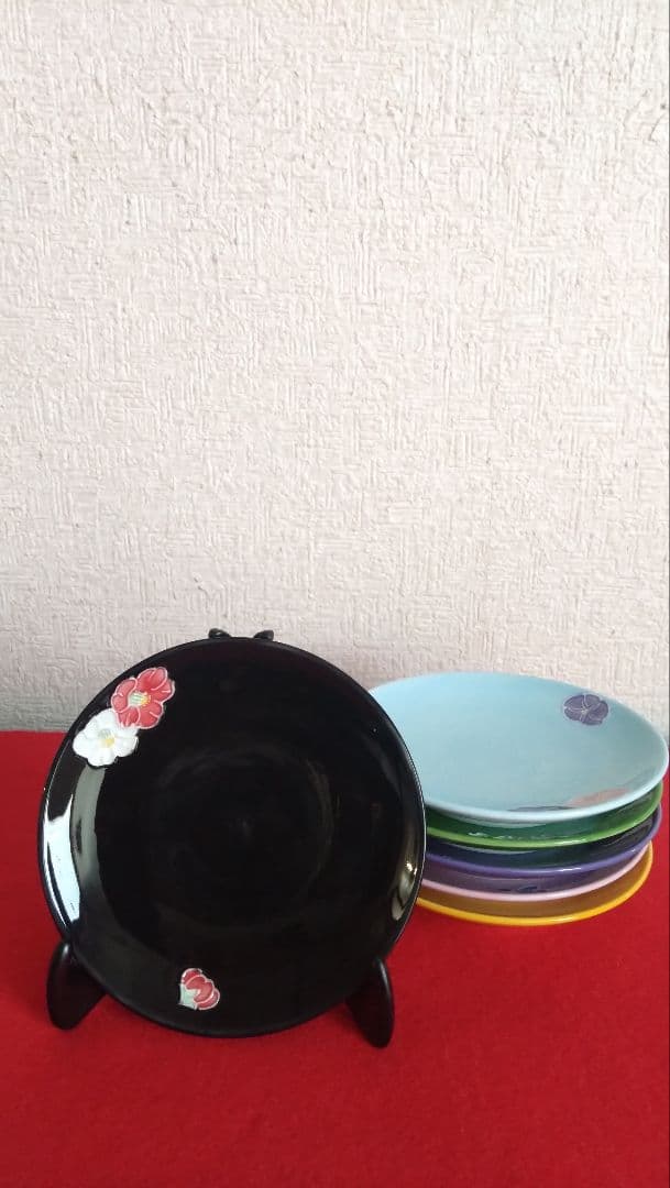 昇峰　伊藤南山　京焼　清水焼　皿　交趾　小皿