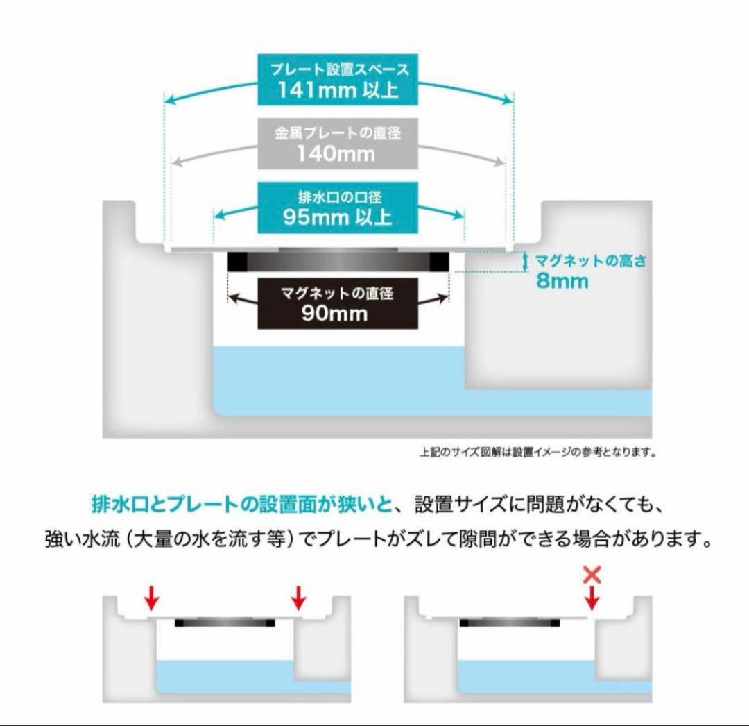 HUBATH マグネット　排水口カバー　 お風呂 ヘアー　キャッチャー　新品