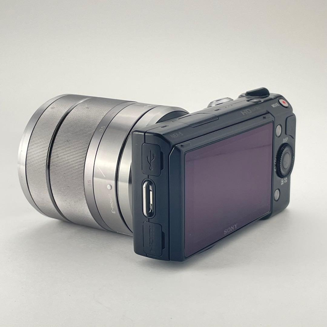 【美品・返品保証】Sony NEX-5 ブラック標準ズームレンズキット
