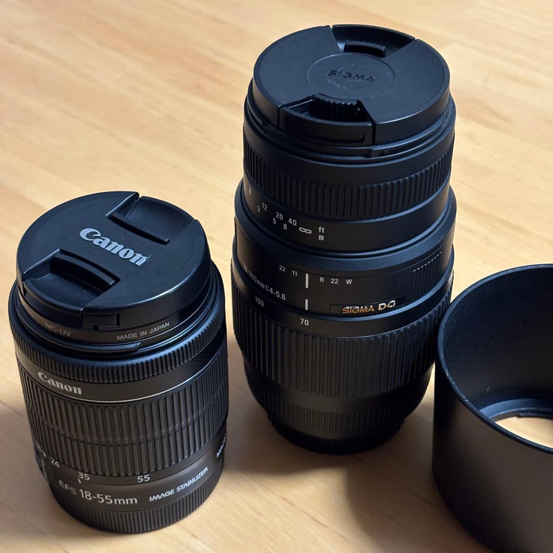 Canon EOS Kiss X7 標準・望遠レンズ、カメラバッグセット