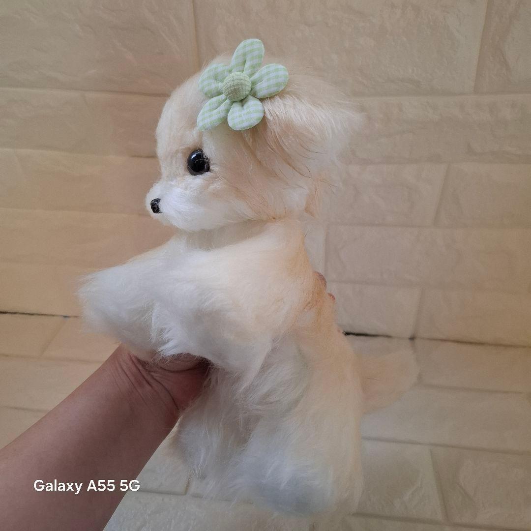 ぬいぐるみ、マルプー、チワプー犬、ハンドメイド、オリジナル、パピー、可動