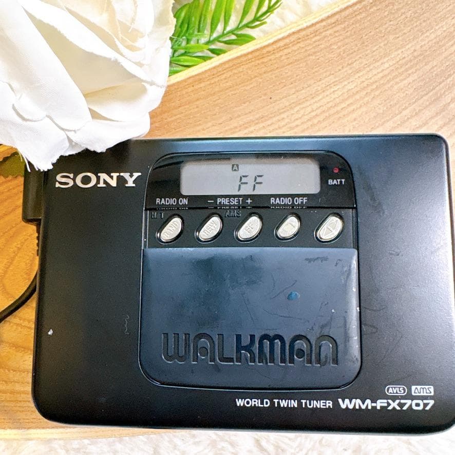 動作確認清掃済みSONY WM-FX707 カセットプレーヤー電池付き