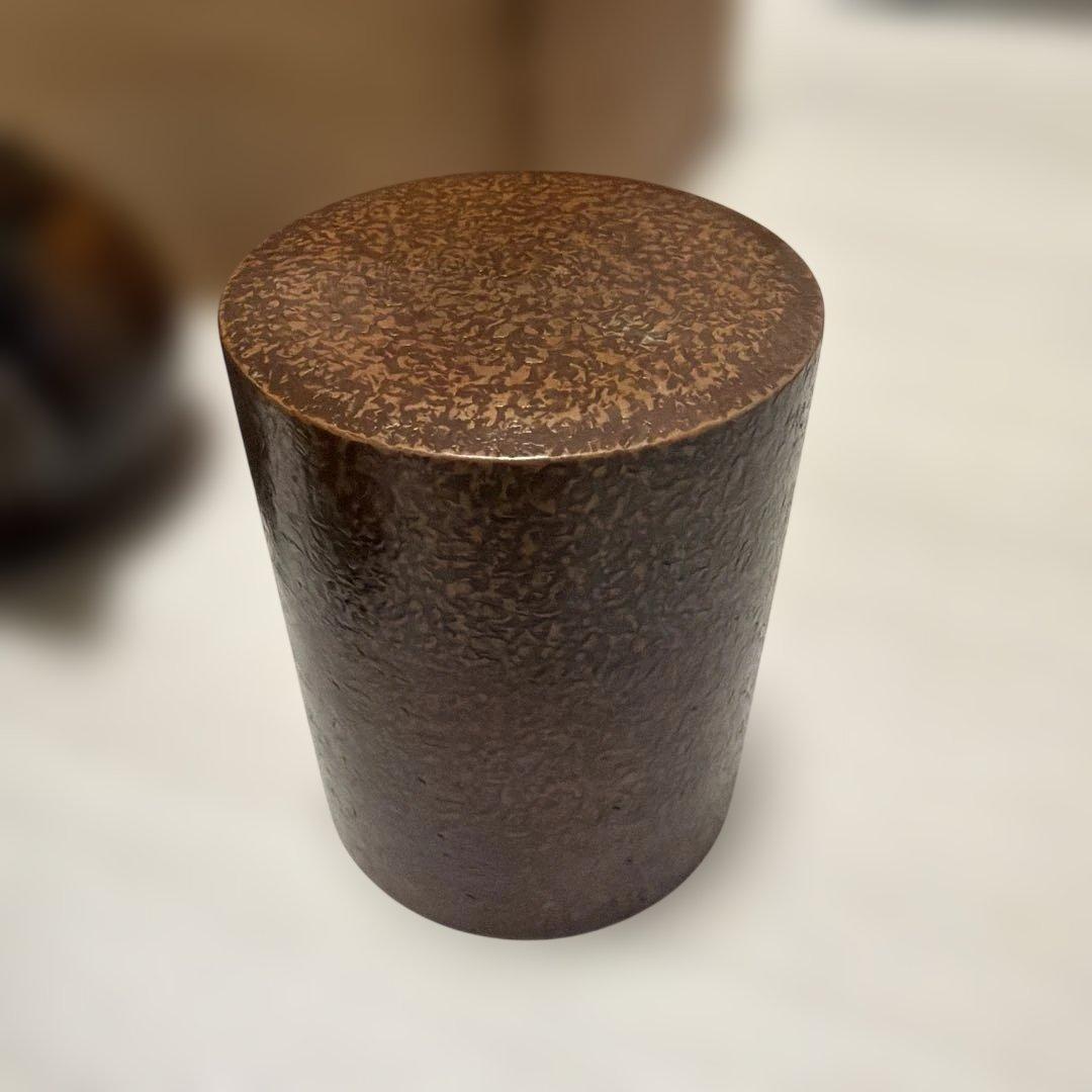 茶器セット 急須 茶托5客 茶筒 建水木箱入り 銅製 レトロ