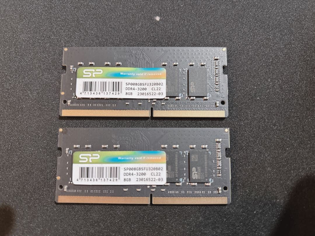 DDR4-3200 16GB(8GB×2)ノートPC用