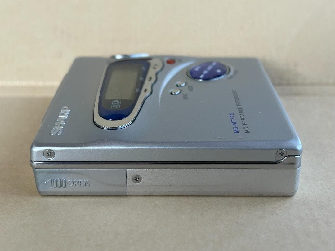 SHARP ポータブルMDレコーダー　MD-MT770 中古 録音再生動作確認済