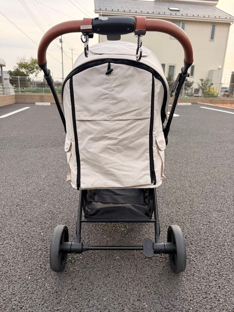ベージュ ペットカート 折りたたみ式