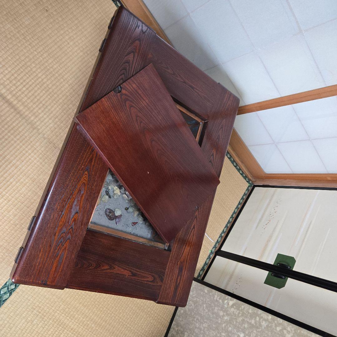 お*ん様 木製座卓囲炉裏 引き出し付き(火箸付き)