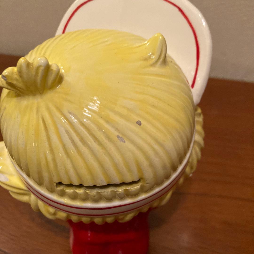 内藤ルネ 陶器製 フィギュア 人形 少年　GON 貯金箱　レトロポップ