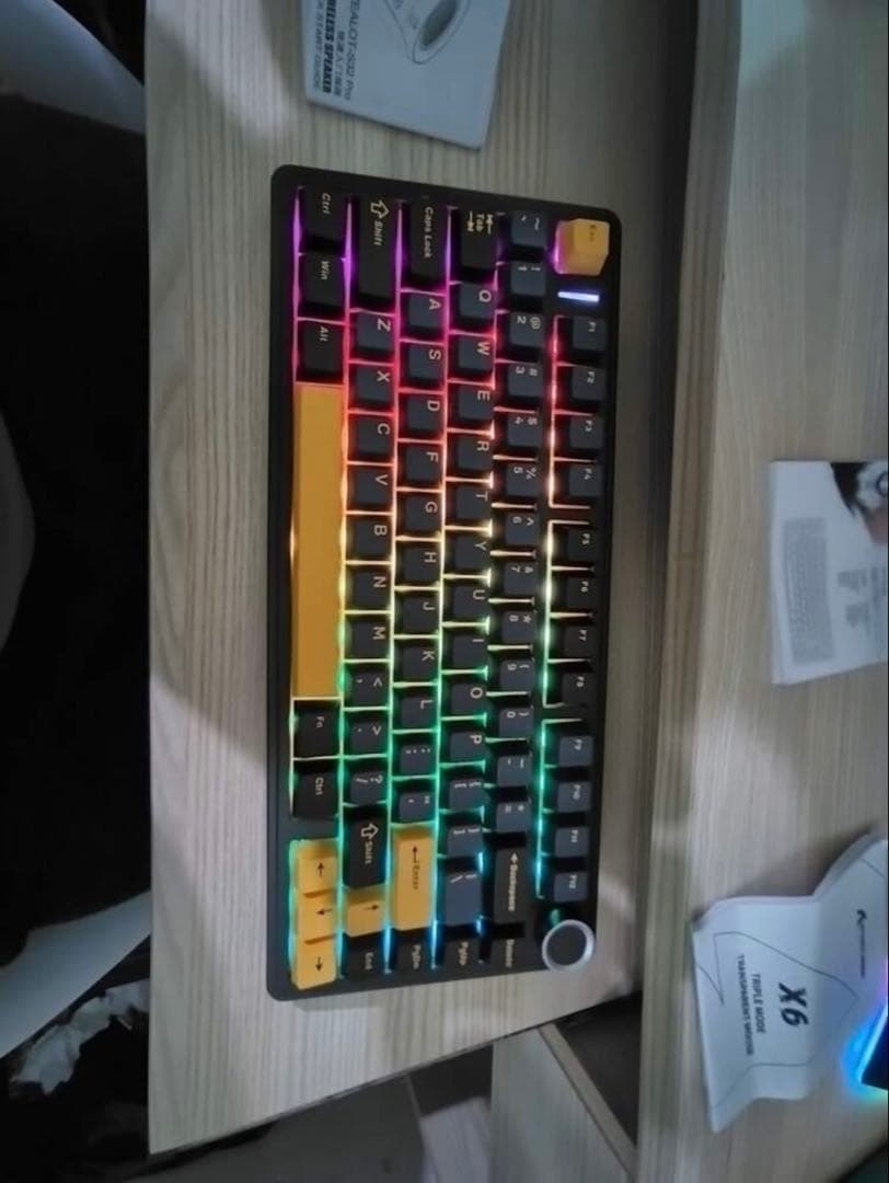 新品未開封Aula F75 ゲーミングキーボードライトグレー