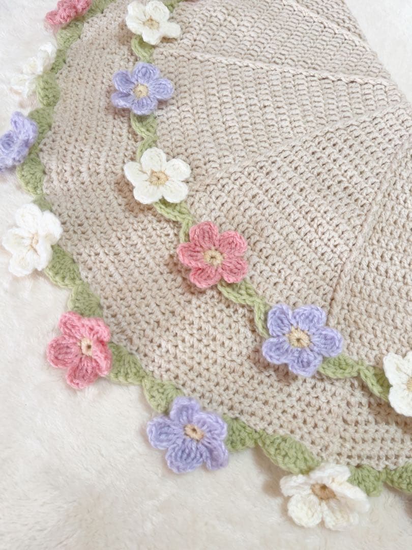 ブーケブランケット　　花束ブランケット　フラワーブランケット　インテリア　お花