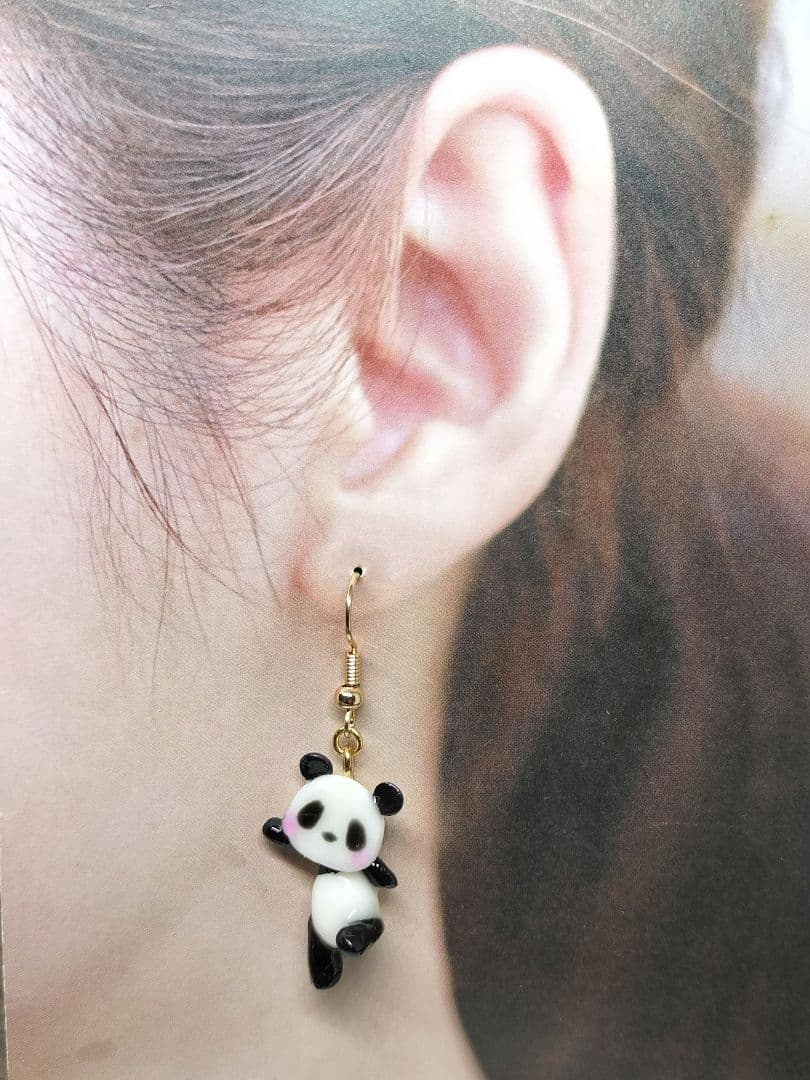 ルンルン♪パンダピアス